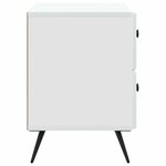vidaXL Cabinet de chevet Blanc 62 x 34 5 x 47 5 cm Bois d'ingénierie