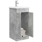 vidaXL Meuble de salle de bain avec évier Gris béton 42 x 40 x 84 5 cm
