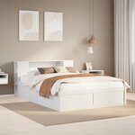 vidaXL Cadre de lit sans matelas blanc 160x200 cm bois de pin massif
