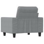 vidaXL Fauteuil Gris clair 60 cm Tissu