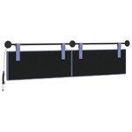 vidaXL Tête de lit suspendue Avec lumière LED Bleu denim Tissu