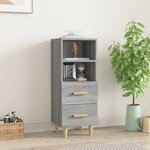 vidaXL Buffet Sonoma gris 34 5x34x90 cm Bois d'ingénierie