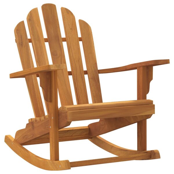 vidaXL Chaise à bascule de jardin Adirondack bois de teck solide