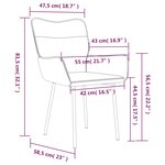 vidaXL Chaises à manger lot de 2 Crème Velours