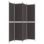 vidaXL Cloison de séparation 4 panneaux Marron 200x220 cm Tissu