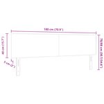 vidaXL Tête de lit LED Design simple Gris clair 90 cm Tissu en velours côtelé