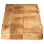 vidaXL Dessus de table 160x30x3 8 cm bord vif bois massif manguier bru