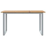 vidaXL Table de Jardin Gris 140 x 80 x 75 cm Bois d'Acacia Massif