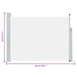 vidaXL Auvent latéral rétractable de patio 117x500 cm Crème