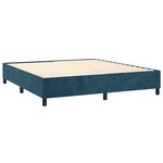vidaXL Sommier à lattes de lit et matelas Bleu foncé 180x200cm Velours