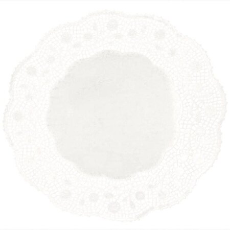 Sachet de 10 Napperons Papier Rond Diam 12 cm Blanc IBILI