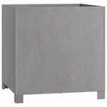 vidaXL Jardinières avec pieds 2 Pièces Rouillé 50x50x50 cm Acier corten