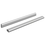 vidaXL Tige de placard 2 Pièces Argenté 764 x 15 x 29 mm