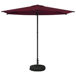 vidaXL Parasol de jardin 270 x 270 cm Polyester Rectangulaire Bordeaux