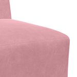 vidaXL Chaises Sofa 3 Pièces Rose 55 x 74 x 82 cm Velours