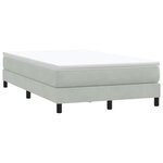 vidaXL Sommier à lattes de lit et matelas gris clair 120x210cm velours