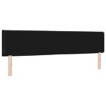 vidaXL Tête de lit LED avec des lumières à LED Noir 200 cm Polyester