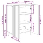 vidaXL Buffet Chêne Sonoma 66 x 34 5 x 92 cm Bois d'ingénierie