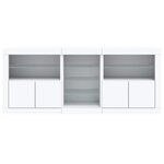 vidaXL Buffet avec lumières LED blanc 181 5x37x67 cm