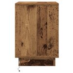 vidaXL Tables de chevet avec lumières LED 2 Pièces Bois ancien 39x34 5x50 cm