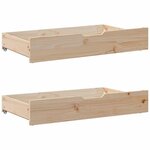 vidaXL Lit de jour avec tiroirs sans matelas 90x200 cm bois massif