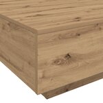 vidaXL Table basse avec lumières LED Chêne artisanal 100x100x31 cm