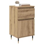 vidaXL Buffet Chêne artisanal 40 x 35 x 70 cm Bois d'ingénierie et fer