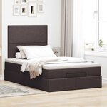 VidaXL Cadre de lit ottoman avec matelas marron foncé 120x190 cm tissu