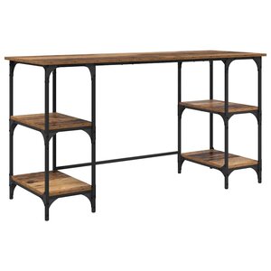 vidaXL Bureau Bois Ancien 140 x 50 x 75 cm Bois d'ingénierie