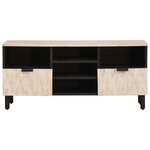 vidaXL Meuble TV avec tiroir Finition Lavage Blanc 100 x 33 x 46 cm