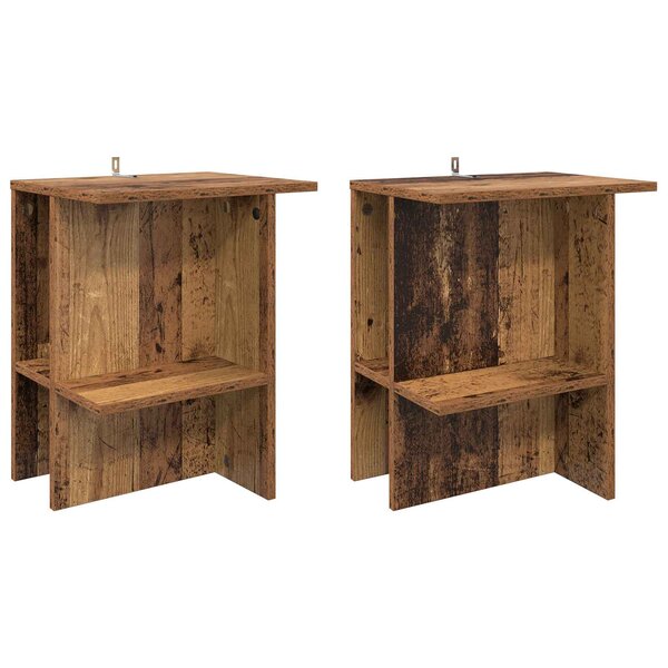 vidaXL Table basse 2 Pièces Bois ancien 40 x 30 x 49 cm Bois d'ingénierie
