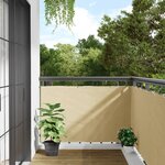 vidaXL Écran d'intimité de balcon crème 300x90 cm PVC