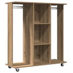 vidaXL Armoire avec roulettes en chêne artisan 102x38x110 cm en bois d'ingénierie