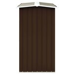 vidaXL Abri de stockage de bois Acier galvanisé 172x91x154 cm Marron