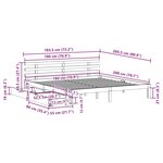 vidaXL Cadre de lit avec tiroirs sans matelas blanc 180x200 cm