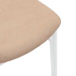 vidaXL Chaises à manger coussins 2 Pièces blanc bois massif caoutchouc