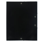 Chemise à élastique 3 rabats Polypropylène 4/10e Opaque Eco A4 Noir EXACOMPTA