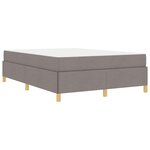 vidaXL Cadre de lit avec matelas Taupe 140 x 190 cm tissu