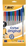 set de 10 Stylos à bille Cristal Medium  couleur assorti  0 4 mm BIC