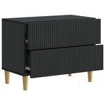 vidaXL Cabinet de chevet Noir 62 x 34 5 x 48 cm Bois d'ingénierie