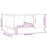 vidaXL Table basse Blanc brillant 90x50x40 cm Bois d'ingénierie