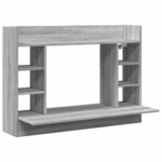 Bureau table poste de travail meuble d'ordinateur informatique étude mural sonoma 105 x 48 x 75 cm bois d'ingénierie gris 02_0023881