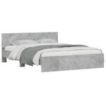 vidaXL Cadre de lit sans matelas gris béton 140x200 cm