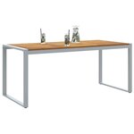 vidaXL Table de Jardin Gris 180 x 90 x 75 cm Bois d'Acacia Massif