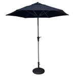 Parasol terrasse rond noir - 2 1 m -  - polyester x2400mm