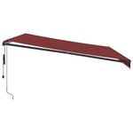 vidaXL Auvent rétractable automatique bordeaux 450x300 cm