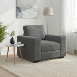 vidaXL Fauteuil gris foncé 100x77x82 cm velours