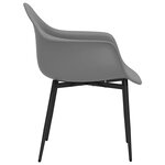 vidaXL Chaises à manger lot de 2 gris PP
