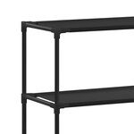 vidaXL Support de rangement 2 niveaux sur la machine à laver Noir Fer