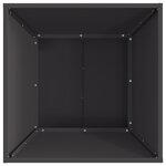 vidaXL Foyer carré noir 60x60x35 cm en acier